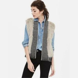 Banana Republic Faux Fur Sweater Vest